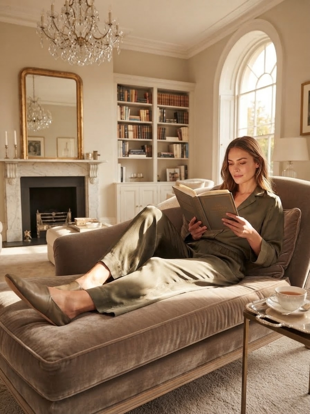 T Tahari Olive Lounge Pants